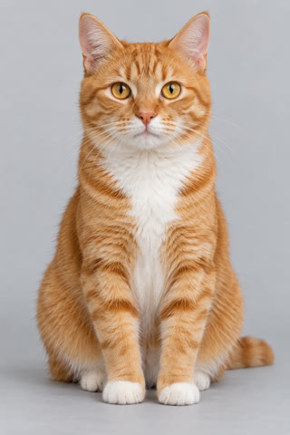 Original orange tabby cat portrait